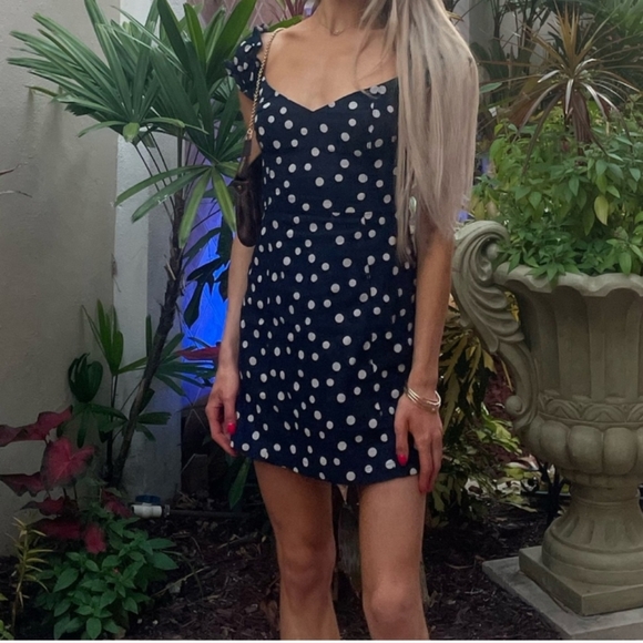 MADEWELL Ruffle-Strap Button-Front Dress in Polka Dot - Picture 3 of 11